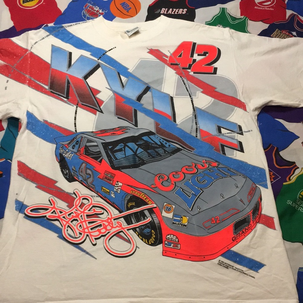 Vintage NASCAR Kyle Petty AOP Coors Light Shirt